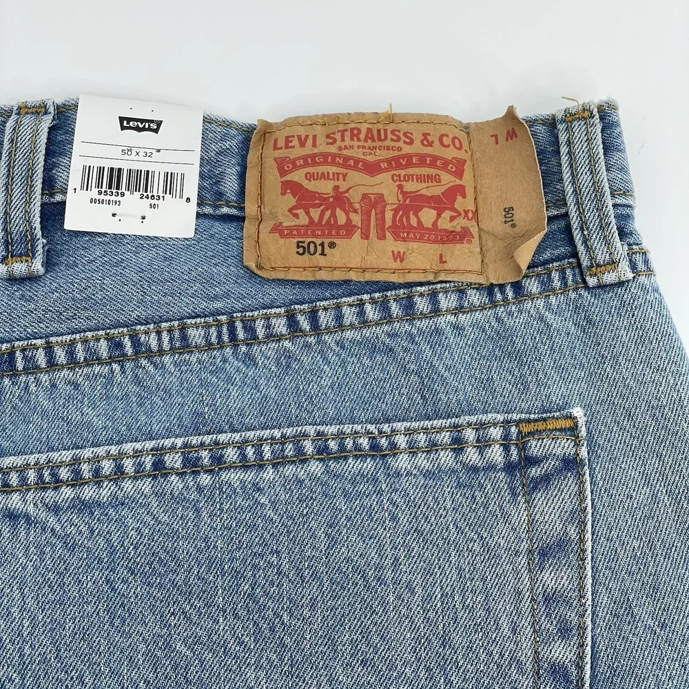 Levi's 501 Original Stretch NWT Button Fly Jeans Men's 57x30 Big & Tall